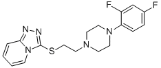 CAS#: 115762-17-9, 3-[2-[4-(2,4-Difluorophenyl)Piperazin-1-Yl]Ethylsulfanyl]-[1,2,4]Triazolo[4,5-a]Pyridine
