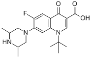 CAS 登录号：116162-85-7， 1-叔丁基-7-[(3R,5S)-3,5-二甲基哌嗪-1-基]-6-氟-4-氧代喹啉-3-羧酸