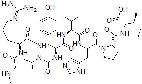 CAS#: 116370-31-1, 1-Sarcosyl-3-azavalyl-8-isoleucine angiotensin II