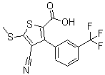 CAS#: 116492-99-0, 4-Cyano-5-(Methylsulfanyl)-3-[3-(Trifluoromethyl)Phenyl]-2-Thiophenecarboxylic Acid