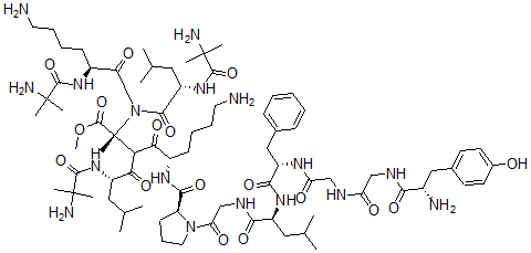 CAS#: 117397-68-9, L-Tyrosylglycylglycyl-L-phenylalanyl-L-leucylglycyl-L-prolyl-L-lysyl-2-methylalanyl-L-leucyl-2-methylalanyl-L-lysyl-2-methylalanyl-L-leucyl-2-methylalanine methyl ester
