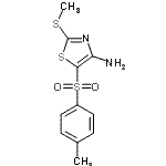 CAS 登录号：117420-82-3， 5-[(4-甲基苯基)磺酰基]-2-(甲硫基)-1,3-噻唑-4-胺