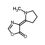 CAS 登录号：117636-82-5， (4Z)-4-(1-甲基-2-吡咯烷基亚基)-1,3-恶唑-5(4H)-酮