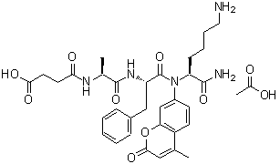 CAS#: 117756-27-1, N-(3-Carboxypropanoyl)-L-Alanyl-L-Phenylalanyl-N-(4-Methyl-2-Oxo-2H-Chromen-7-Yl)-L-Lysinamide Acetate (1:1)