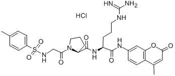 CAS 登录号：117961-27-0， N-对甲苯磺酰基-甘氨酰-脯氨酰-精氨酸 7-酰胺基-4-甲基香豆素盐酸盐