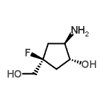 CAS 登录号：118189-49-4， (1R,2R,4S)-2-氨基-4-氟-4-(羟基甲基)环戊醇
