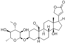 CAS#: 1182-87-2, (3S,5R,10R,13R,14S,17R)-3-[(2S,5R)-3,5-Dihydroxy-4-Methoxy-6-Methyloxan-2-Yl]Oxy-14-Hydroxy-13-Methyl-17-(5-Oxo-2H-Furan-3-Yl)-1,2,3,4,5,6,7,8,9,11,12,15,16,17-Tetradecahydrocyclopenta[a]Phenanthrene-10-Carbaldehyde