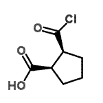 CAS 登录号：118577-38-1， (1R,2S)-2-(氯甲酰基)环戊烷羧酸