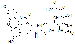 CAS 登录号：118694-47-6， 5-乙酰氨基-9-(3-荧光素基硫脲基)-3,5,9-三脱氧-2-壬酮糖酸