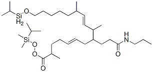CAS#: 118717-37-6, Methyl 8-(1-Dimethylisopropylsilyloxy-2-N-N-Propylcarbamoyl)Ethyl-9,12-Dimethylisopropylsilyloxy-5,10-Heptadecadienoate