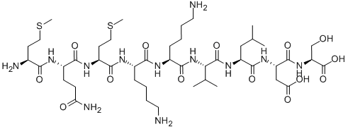 CAS#: 118850-71-8, L-Methionyl-L-Glutaminyl-L-Methionyl-L-Lysyl-L-Lysyl-L-Valyl-L-Leucyl-L-alpha-Aspartyl-L-Serine