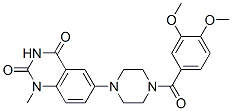 CAS#: 119198-23-1, 6-(4-(3,4-Dimethoxybenzoyl)-1-Piperazinyl)-1-Methyl-1H,3H-Quinazolin-2,4-Dione
