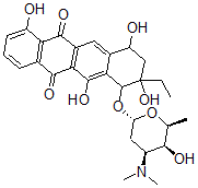 CAS#: 119446-01-4, 10-[(2S,4S,5S,6S)-4-Dimethylamino-5-Hydroxy-6-Methyloxan-2-Yl]Oxy-9-Ethyl-4,7,9,11-Tetrahydroxy-8,10-Dihydro-7H-Tetracene-5,12-Dione