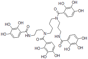 CAS#: 119493-62-8, 2,3,4-Trihydroxy-N-[3-[(2,3,4-Trihydroxybenzoyl)Amino]Propyl]-N-[4-[(2,3,4-Trihydroxybenzoyl)-[3-[(2,3,4-Trihydroxybenzoyl)Amino]Propyl]Amino]Butyl]Benzamide