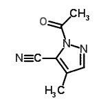 CAS 登录号：1196-15-2， 1-乙酰基-4-甲基-1H-吡唑-5-甲腈