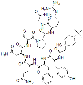 CAS 登录号：119617-72-0， (4-叔丁基-1-巯基环己烷乙酸)(1)-精氨加压素