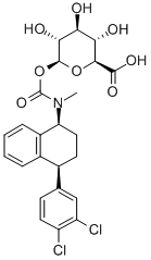 CAS#: 119733-44-7, 6-[[(1S,4S)-4-(3,4-Dichlorophenyl)-1,2,3,4-Tetrahydronaphthalen-1-Yl]-Methylcarbamoyl]Oxy-3,4,5-Trihydroxyoxane-2-Carboxylic Acid