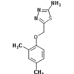 CAS 登录号：119869-04-4， 5-[(2,4-二甲基苯氧基)甲基]-1,3,4-噻二唑-2-胺