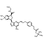 CAS#: 120225-76-5, 2-Methyl-2-Propanyl 3-{4-[2-({6-Amino-9-[(3aS,4R,6S,6aR)-6-(Ethylcarbamoyl)-2,2-Dimethyltetrahydrofuro[3,4-d][1,3]Dioxol-4-Yl]-9H-Purin-2-Yl}Amino)Ethyl]Phenyl}Propanoate
