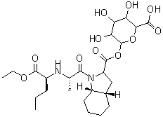 CAS#: 120398-66-5, 6-[({(3aS,7aS)-1-[(2S)-2-{[(2S)-1-Ethoxy-1-Oxo-2-Pentanyl]Amino}Propanoyl]Octahydro-1H-Indol-2-Yl}Carbonyl)Oxy]-3,4,5-Trihydroxytetrahydro-2H-Pyran-2-Carboxylic Acid