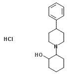 CAS#: 120447-62-3, 2-(4-Phenyl-1-Piperidinyl)Cyclohexanol Hydrochloride (1:1)