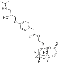 CAS#: 121009-31-2, 4-[2-Hydroxy-3-[(1-Methylethyl) Amino]Propoxy]-Benzeneacetic Acid, 2-Tricyclo[3.3.1.1(3,7)]Dec-1-Ylethyl Ester, (2Z)-2-Butenedioate (1:1) (Salt)