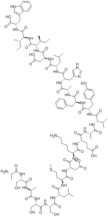 CAS#: 121204-87-3, L-Alanyl-L-Seryl-L-Alanyl-L-Seryl-L-Seryl-L-Leucyl-L-Methionyl-L-alpha-Aspartyl-L-Lysyl-L-alpha-Glutamyl-L-Alanyl-L-Valyl-L-Tyrosyl-L-Phenylalanyl-L-Alanyl-L-Histidyl-L-Leucyl-L-alpha-Aspartyl-L-Isoleucyl-L-Isoleucyl-L-Tryptophan