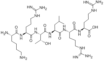 CAS 登录号：121284-21-7， L-赖氨酰-L-精氨酰-L-苏氨酰-L-亮氨酰-L-精氨酰-L-精氨酸