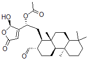 CAS 登录号：121449-94-3， [(1R)-2-[(1R,2S,4aS,4bS,8aS,10aS)-2-甲酰基-4b,8,8,10a-四甲基-2,3,4,4a,5,6,7,8a,9,10-十氢-1H-菲-1-基]-1-[(2R)-2-羟基-5-氧代-2H-呋喃-3-基]乙基] 乙酸酯