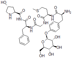 CAS#: 121807-03-2, Met(2)-Hyp(5)Glucopyranosyl-Enkephalinamide