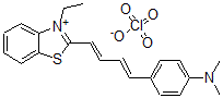 CAS#: 122168-67-6, [4-[(1E,3E)-4-(3-ethyl-1,3-benzothiazol-3-ium-2-yl)buta-1,3-dienyl]phenyl]-dimethyl-amine perchlorate
