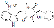 CAS#: 122380-19-2, (3R,6S)-3-(benzyl)-3-hydroxy-1,4-dimethyl-6-[(4-nitro-1H-indol-3-yl)methyl]piperazine-2,5-quinone