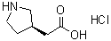 CAS 登录号：122442-01-7， (3R)-3-吡咯烷基乙酸盐酸盐(1:1)