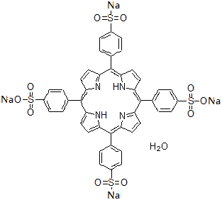 CAS 登录号：122451-08-5， 4,4',4'',4'''-(5,10,15,20-卟啉四基)四苯磺酸钠水合物(1:4:1)