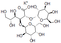CAS#: 122871-01-6, alpha-D-Galactopyranosyl-(1-6)-alpha-D-galactopyranosyl-(1-6)-D-gluconate monopotassium salt