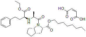 CAS#: 123060-44-6, (1S-(1alpha,2-(R*(R*)),3abeta,6aalpha))-2-(2-((1-(Ethoxycarbonyl)-3-Phenylpropyl)Amino)-1-Oxopropyl)Octahydro-Cyclopenta(c)Pyrrole-1-Carboxylic Acid Octyl Ester (Z)-2-Butenedioate (1:1)