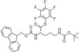 CAS#: 123180-69-8, Pentafluorophenyl N<Sup>2</Sup>-[(9H-Fluoren-9-Ylmethoxy)Carbonyl]-N<Sup>5</Sup>-{[(2-Methyl-2-Propanyl)Oxy]Carbonyl}-L-Ornithinate
