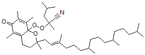 CAS#: 123438-35-7, 2,4-Dimethyl-2-[[2,5,7,8-Tetramethyl-6-Oxo-2-[(E)-3,7,11,15-Tetramethylhexadec-2-Enyl]-3,4-Dihydrochromen-8alpha-Yl]Peroxy]Pentanenitrile