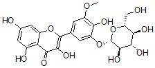 CAS#: 123442-26-2, 3,5,7-Trihydroxy-2-[4-Hydroxy-3-Methoxy-5-[(2S,3R,4S,5S,6R)-3,4,5-Trihydroxy-6-(Hydroxymethyl)Oxan-2-Yl]Oxyphenyl]Chromen-4-One