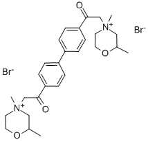 CAS#: 123489-68-9, 2-(2,4-Dimethylmorpholin-4-Ium-4-Yl)-1-[4-[4-[2-(2,4-Dimethylmorpholin-4-Ium-4-Yl)Acetyl]Phenyl]Phenyl]Ethanone Dibromide