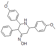 CAS 登录号：124069-17-6， (NE)-N-[2,6-二(4-甲氧基苯基)-3-苯基哌啶-4-亚基]羟胺