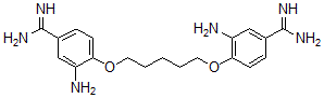 CAS#: 124076-62-6, 3-Amino-4-[5-(2-Amino-4-Carbamimidoylphenoxy)Pentoxy]Benzenecarboximidamide