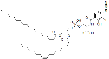 CAS#: 124155-78-8, (2S)-2-[(4-Azido-2-Hydroxy-3-Iodobenzoyl)Amino]-3-[Hydroxy-[(2R)-3-Octadecanoyloxy-2-[(Z)-Octadec-9-Enoyl]Oxypropoxy]Phosphoryl]Oxypropanoic Acid