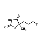 CAS 登录号：124315-50-0， 5-(3-氟丙基)-5-甲基-1,3-恶唑烷-2,4-二酮