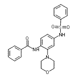 CAS 登录号：124400-44-8， N-{2-(4-吗啉基)-4-[(苯磺酰基)氨基]苯基}苯甲酰胺