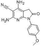 CAS#: 124476-83-1, 4,6-Diamino-1-(4-Methoxyphenyl)-2-Oxo-3H-Pyrrolo[3,2-e]Pyridin-7-Ium-5-Carbonitrile