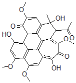 CAS#: 124709-39-3, 1-Acetyl-2,3-Dihydro-2,6,11-Trihydroxy-4,8,9,13-Tetramethoxy-2-Methyl-1H-Cyclohepta(ghi)Perylene-5,12-Dione Stereoisomer