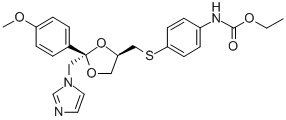 CAS#: 124784-31-2, Ethyl N-[4-[[(2R)-2-(Imidazol-1-Ylmethyl)-2-(4-Methoxyphenyl)-1,3-Dioxolan-4-Yl]Methylsulfanyl]Phenyl]Carbamate