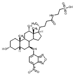 CAS#: 124882-57-1, 2-({(3alpha,5beta,7beta,8xi,9xi,12alpha,14xi)-3,12-Dihydroxy-7-[(7-Nitro-2,1,3-Benzoxadiazol-4-Yl)Amino]-24-Oxocholan-24-Yl}Amino)Ethanesulfonic Acid