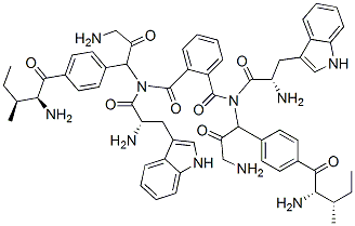 CAS 登录号：125009-80-5， (2S,3S)-2-[[(1,3-二氧代异吲哚-2-基)甲基-(苯基甲氧基)磷酰]氨基]-N-[(2S)-3-(1H-吲哚-3-基)-2-(苯基甲基氨基)丙酰]-3-甲基戊烷酰胺